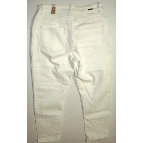 New NWT Womens 2 26 X 27 Prana Buxton Jeans White Boyfriend Stretch Organic Nice - Picture 5 of 7
